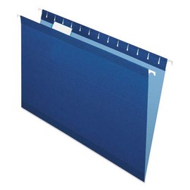 Reinforced Hanging Folders, 1/5 Tab, Legal, Navy, 25/Box