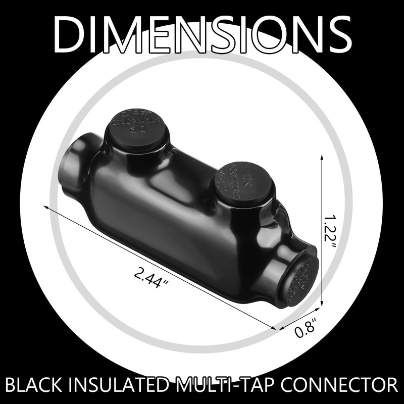 Copkim 5 Pcs Insulated Wire Connectors Black Splice Connector 2