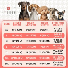 KYEESE Dog Pajamas Small Dog Pajamas with Colorful Dinosaurs Stretchy Pet Jammies Onesie Velvet Pjs Comfy Clothes for Dogs Boy Girl Soft Outfit, X-Large
