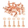PATIKIL 8x3.3x17mm Leather Rivets and Burrs, 24 Sets Leather Rivets