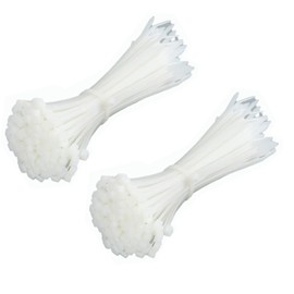 Pack of 250 Cable Ties, Cable Ties, Tensile Strength, Cable Ties, White, Cable Ties, UV Resistant, High Performance Cable Ties, 5 x 300 mm, for Family, Workshop, Garden, Cable Management