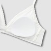 JAJU [JAJU] Women's Cotton Pointelle Bralette - White