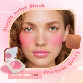 HHLTOH Light Pink Cream Blush on Face for Women Cheeks Makeup Palettes, Matte Single Pale Pink Creamy Blushes for Cheek and Contour Highlighter Make up Palette, Natural, Vegan & Cruelty-Free, #04