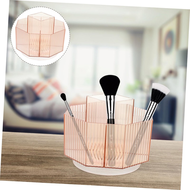 DOITOOL Elegant Desktop Makeup Brush Holder Rotatable Makeup Brush Organizer