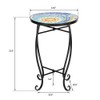 SVRCK Accent Table with Mosaic Design for Indoor and Outdoor