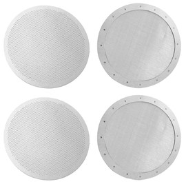 ACKLLR 4 Pack Premium Reusable Coffee Filters Compatible with AeroPress Go coffee press, Old/New Aerobie Coffee Makers, 2 Types Washable Stainless Steel Metal Mesh Fine Micro-Filters, Silver