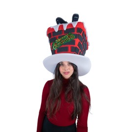 FOAM PARTY HATS: Christmas Chimney Hat - Santa Chimney Hat - Claus Chimney Doll Hat - Christmas Decor Hat - Christmas Gift Hat - Photo Props