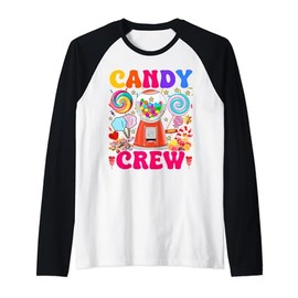 Candyland Candy Crew For Decorations Sweetie Candy Squad Raglan Baseball Tee