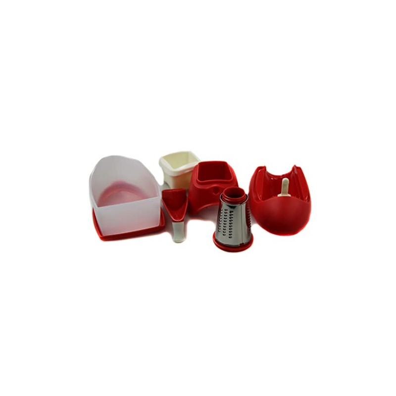 TUPPERWARE Chef Mahl-Chef rot-weiß D126 Reibe Nüsse Käsereibe Universalmühle