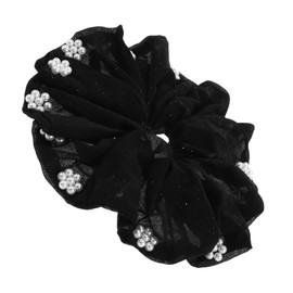 Healvian Velvet Hair Scrunchies With Pearl Studs Large Scrunchies For All Hair Styles Elegant And Versatile Hair Accessories