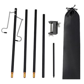 LKCCTK Lantern Stand, Lantern Pole, Camping Light Stand, Dual Use for Table and Ground, Foldable, Easy Assembly, Comes with Storage Bag, Portable and Convenient