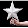 Toyland® 26cm Beautiful White Glittery Tree Top Star - Christmas