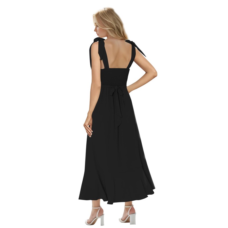 Plus Size Midi Semi Formal Dresses Ruffle Slit Bridesmaid Dresses