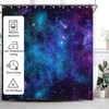Luminora Outer Space Starry Galaxy Shower Curtain for Bathroom Cosmic