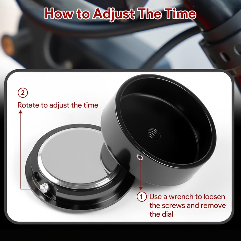 Luminous Motorcycle Handlebar Watch Waterproof Motorbike Handlebar Quartz Clock for