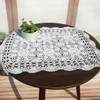 White 16x23 Inch Rectangle HANDMADE Cotton Crochet Lace Placemat Doilies