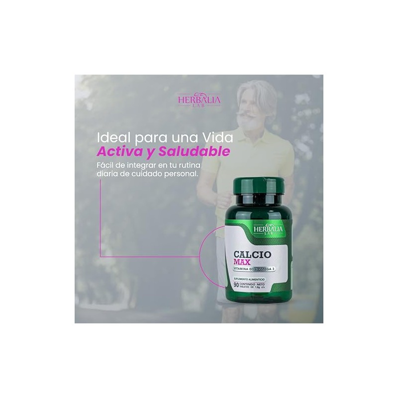 Calcio Max 600 Triple Fuerza con Vitamina D3 y Omega
