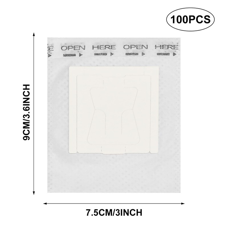 100 Pcs Premium Coffee Filter Paper Bags Disposable Single Serve