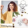 Aurmonigo Happy Birthday Gifts Keyring - Inspirational 40th Birthday Gift