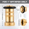 Shimeyao 2 Pcs 1" NPT/NPSH Fire Hose Nozzle Brass Fire