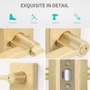 EHOMEWARE 6 Pack Door Handles, Satin Brass Door Knobs Privacy