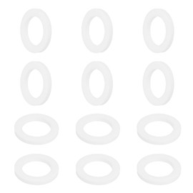 MECCANIXITY PTFE Flat Washers, 12Pack 30mm OD 20mm ID 2mm Thick Sealing Spacer Gasket Ring for Faucet Pipe Hose Bolt Machinery, White