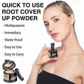 Lockmio Root Cover Up Powder for Women - Light Blonde, 2 Pack (Hairline Powder for Bald Spots, Eyebrows, Beard Line, Light-Blonde Hair Fibers for Thinning Hair Shadow Powder)