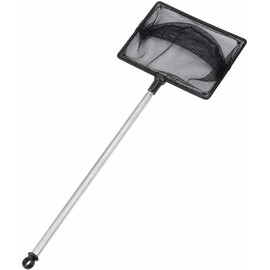 Voarge Voarge Fish Tank Net Small Pond Net for Cleaning, Fish Net with Extendable 10.8-19.9 Inch Long Handle for Fish Tanks Pools, Fishing Tank Net for Fish Shrimp Tank Pond Creek Black