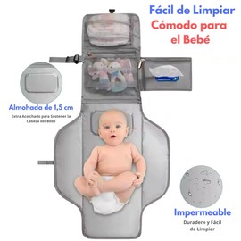 VERSAKEENGZ Tragbare Wickelunterlage, wasserdicht, gepolstert und leicht zu reinigen, kompakt und robust, Geschenk für Neugeborene