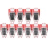 80pcs Silicone Lazy Shoelaces Elastic Black No Tie Shoe Laces