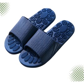 Ipetboom Slip Massage Slippers for Home and Travel Lightweight Beach Footwear Stylish Dark Blue Footwear present for Family and Friends