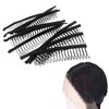 ArrErr 10 Pack Wig Comb Long 20 Teeth Clips Black