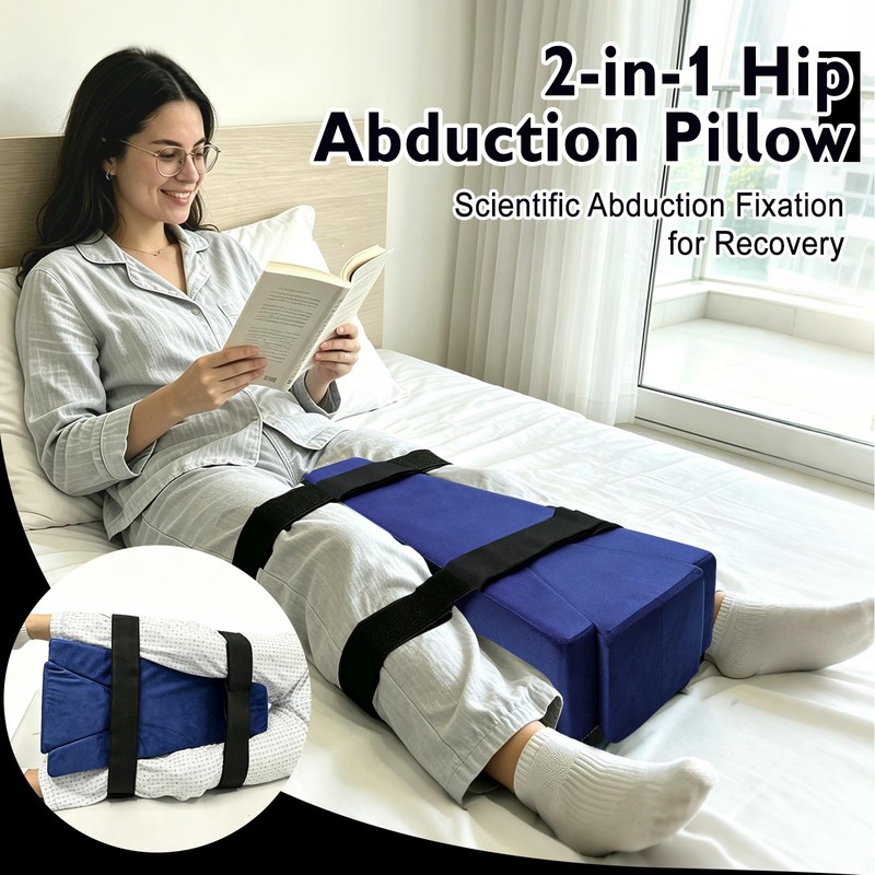 2-in-1 Abduction Pillow for Hip Replacement with Knee Separator Pillow