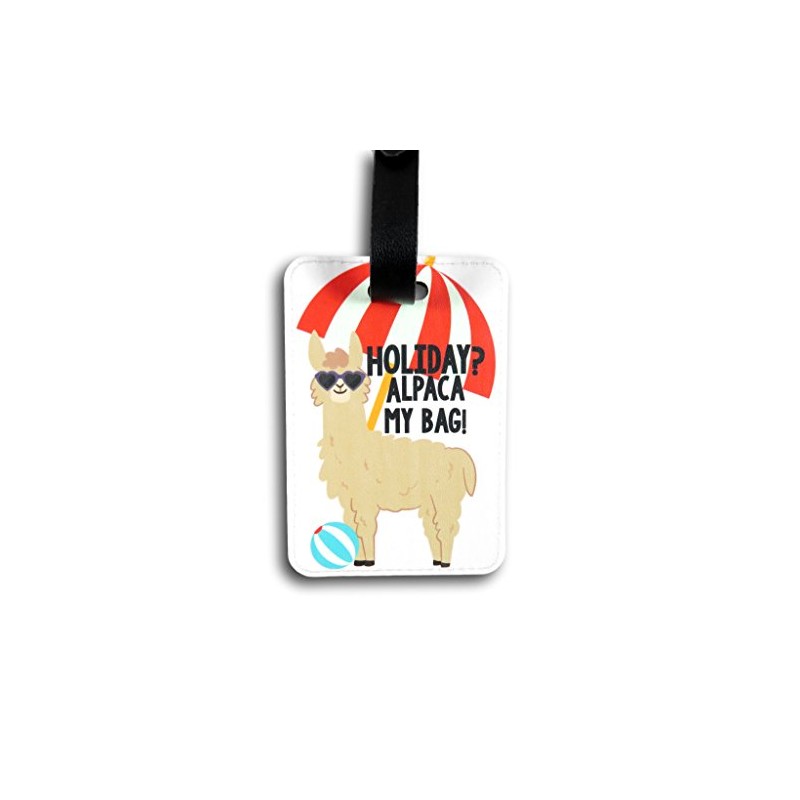Holiday Alpaca My Bags PU Luggage tag Alpaca Pun Llama
