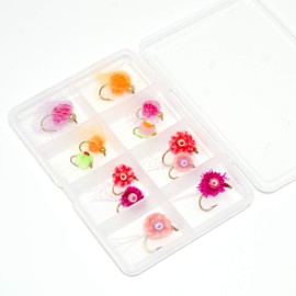 Bead Head Glo Bugs and Big Lead-Eyes Eggs for Trout Fishing Flies | 12 Flies | Rainbow Trout Pike Flies