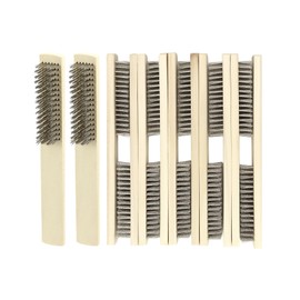 QWORK Stainless Steel Wire Brush Tooth Brushes – 24 Pack Premium Cleaning Brushes for Rust and Dirt Removal