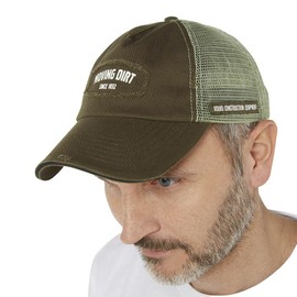 Volvo CE Construction Equipment Khaki Brown Moving Dirt Since 1832 Mesh Cap/Hat