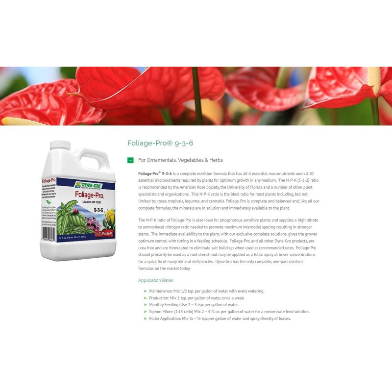 Dyna-Gro Foliage-Pro Nutrient, 1 Qt (DYFOL032)