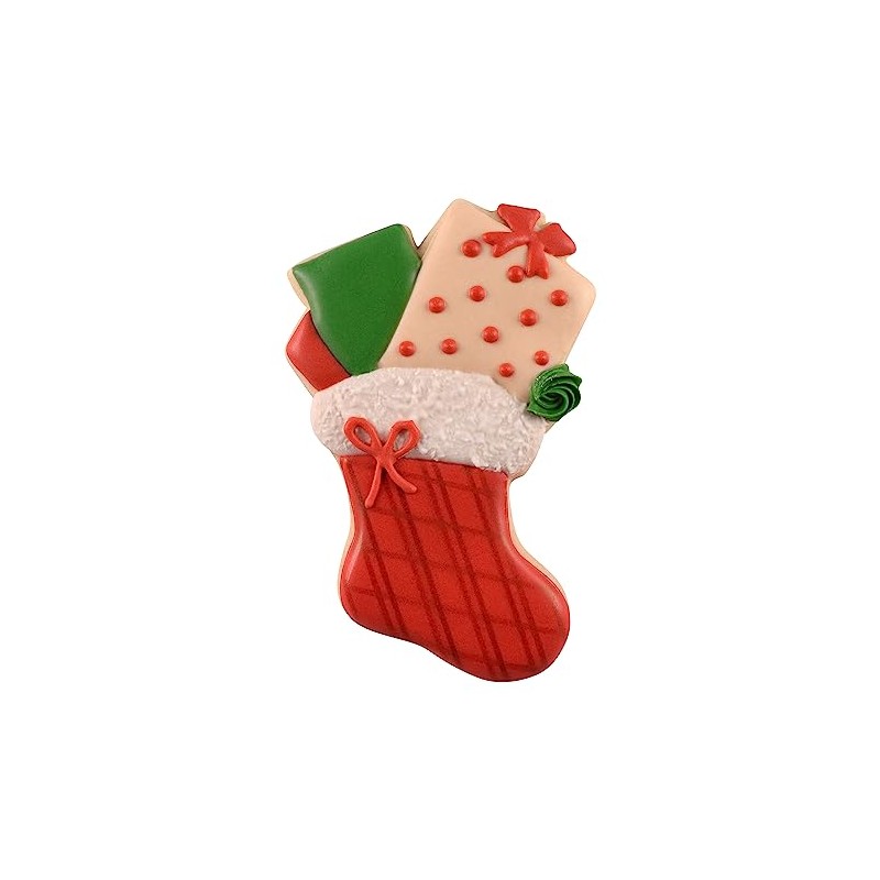 R&M Christmas Stocking Cookie Cutter, 3.75 Inch Stainless Steel