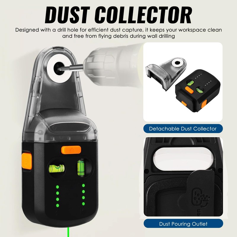 4-in-1 Wall Laser Leveler with Line Laser, Wall Mount Bracket,