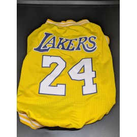 Los Angeles Lakers Kobe Bryant #24 Small Dog (Sz M) Jersey Measurements Pictured