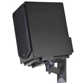 VideoSecu 4 Packs Side Clamp Grip Bookshelf Speaker Wall Mount with Tilt and Swivel MS56BK M90