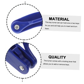 LALAFINA 2-in-1 Key Turn Assistance by Plastic Key Turner Elderly Handicap Accessory Smooth Rounded Design