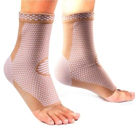 Plantar Fasciitis Socks,H HOME-MART 2 Pack Ankle Brace Socks Compression Sleeve | Injury Recovery, Joint Pain | Ankle Support |Achilles Tendon Support, Plantar Fasciitis Foot Sock with Arch Support