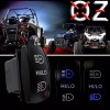 OZ-USA HI/LO LED Light On/Off/On Rocker Switch Pulse Power Busbar