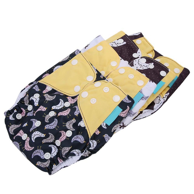 4pcs Baby Diaper Reusable Waterproof Strong Water Absorption Baby Underwear