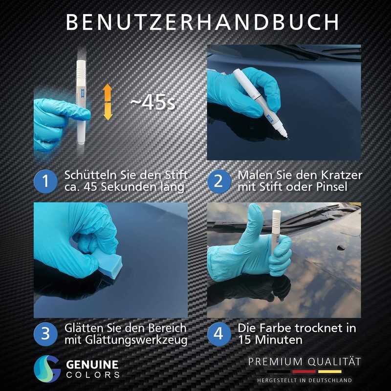 Genuine Colors Lackstift STARFIRE BLACK DLO für Harley-Davidson Schwarz