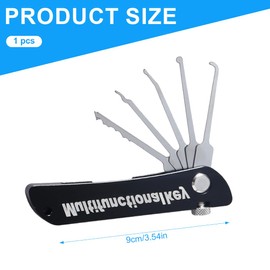GJKLO 20-in-1 lockpicking set Keyhole Locker, Door Opening Tool, Profi Dietrich Türöffnungswerkzeug,Key Decoder Lock Picking Set, buntbartschlüssel universal (Schwarz)