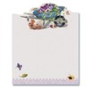 Lissom Design Full Color Sticky Notepad, 3.5 x 4-inches, Pansy Garden
