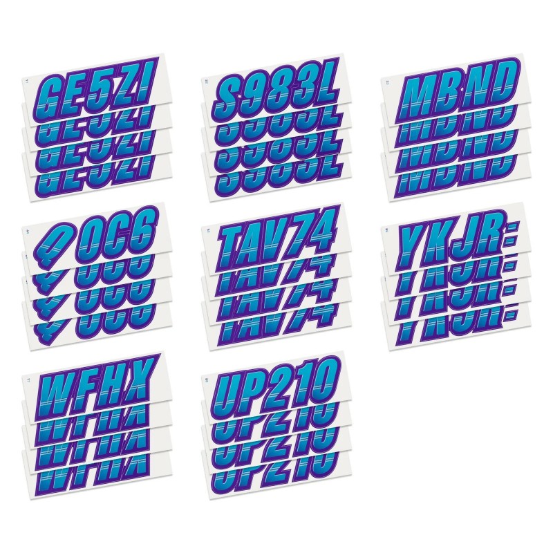STIFFIE Techtron TT54 Boat PWC Letter Number Decal Registration SKY